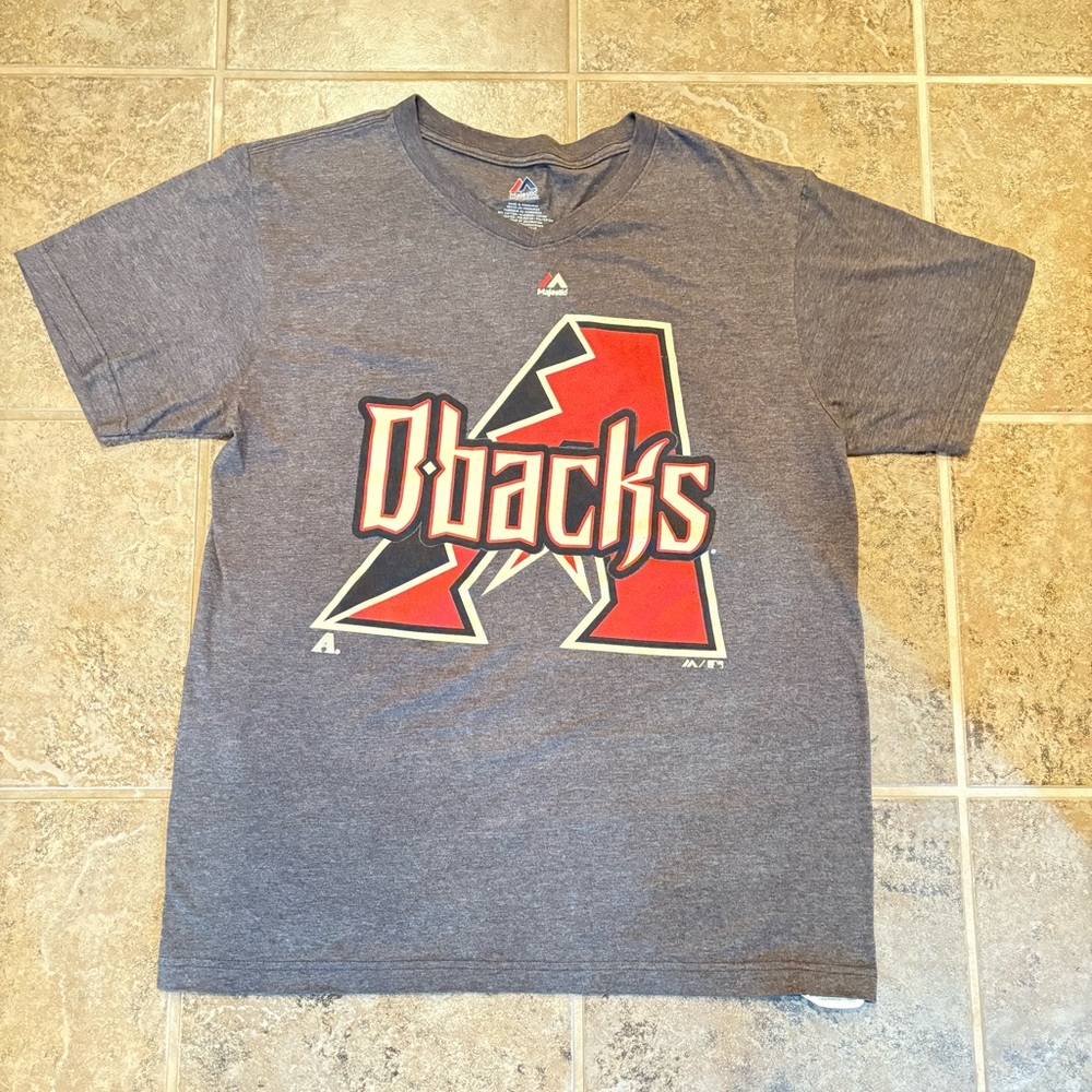 Vintage Arizona Diamondbacks Majestic Gray T-Shirt Men’s Size L MLB Baseball Tee